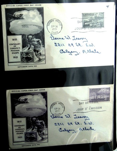Canada album with envelopes on April 41 pages 79 pieces of envelopes - 1951-1965 - Picture 1 of 24