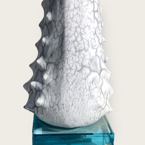 Jarrón RAKU VINTAGE TONY EVANSDessigns California estudio de cerámica artística 16" de alto - Imagen 3 de 11