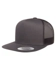 Yupoong 6006 YP Classics 5-Panel Trucker Hat Mesh Back Snapback Flat Bill Cap