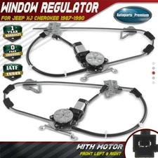2x Power Window Regulator w/ Motor for Jeep XJ Cherokee 87-90 Front Left & Right