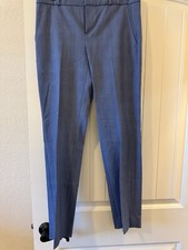 NWT Banana Republic Ryan Straight Leg Pant, Blue Plaid, Sz 2
