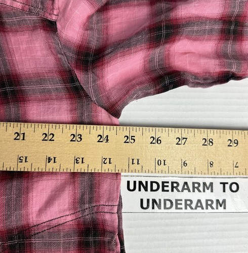 We The Free Free People Shirt V Neck Long Sleeve Pink Red Plaid, Size XS NWT - Picture 11 of 16