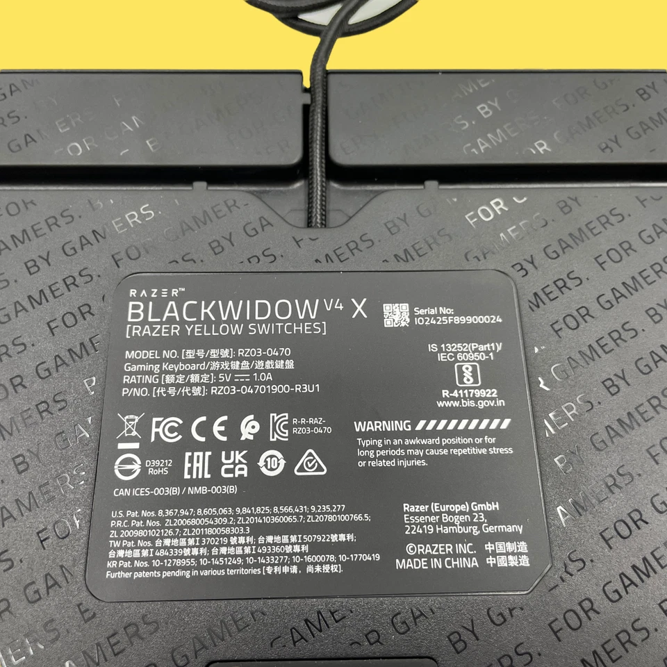 FOR PARTS Razer Blackwidow V4 X Keyboard Yellow Switch RZ03-0470 #4486 z43b19 - Image 3 of 4