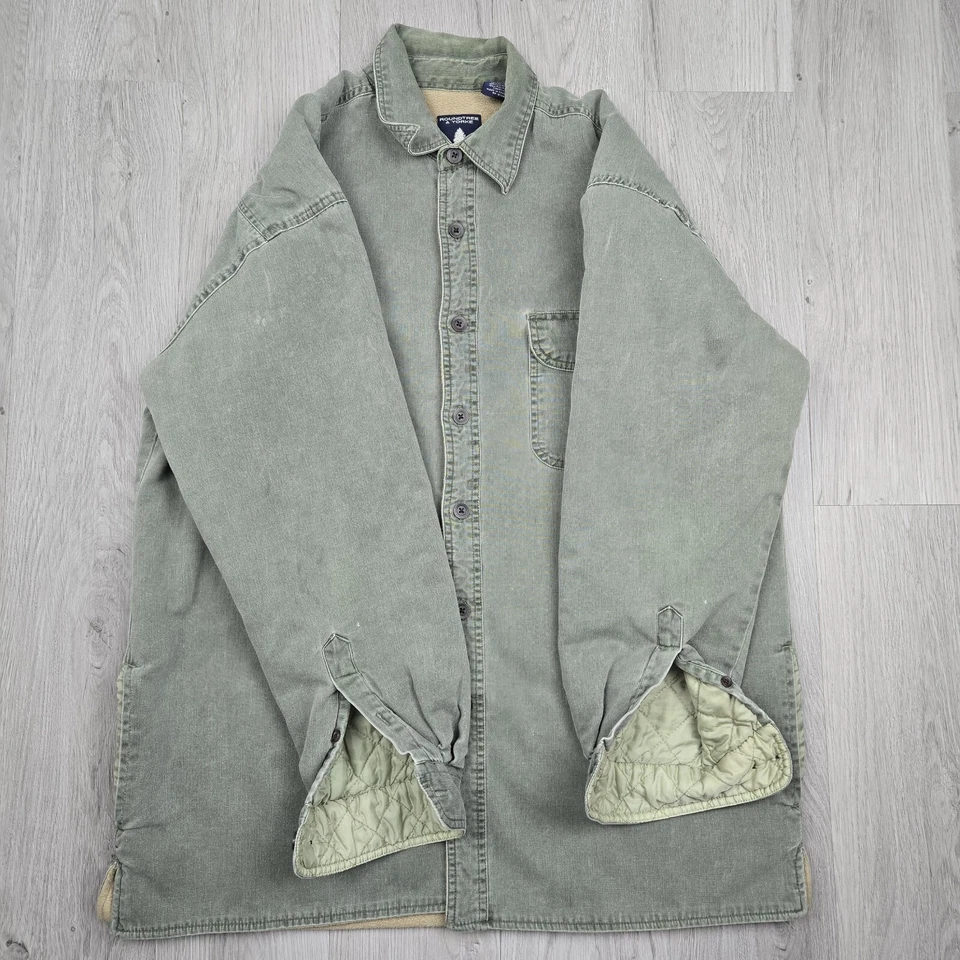 Chaqueta Roundtree Yorke Outfitters Tareas Grande Forrada de Vellón Bolsillos con Botones Foto 3 de 4