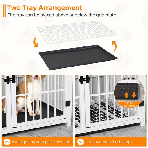 Modern Crack-proof Iron Pet Crate Furniture Dog Kennel Living Room Table Storage - Picture 12 of 21