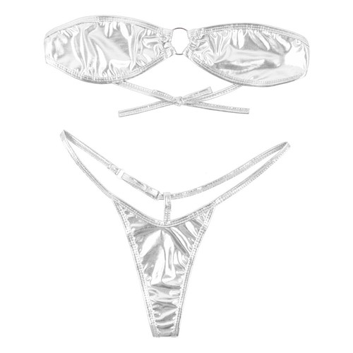 Women's Metallic Swimsuit One-piece Bikini Thong Extreme Bodysuit Teddy Lingerie - Picture 111 of 120