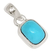 Natural Kingman Turquoise 925 Sterling Silver Pendant Jewelry ALLP-30305