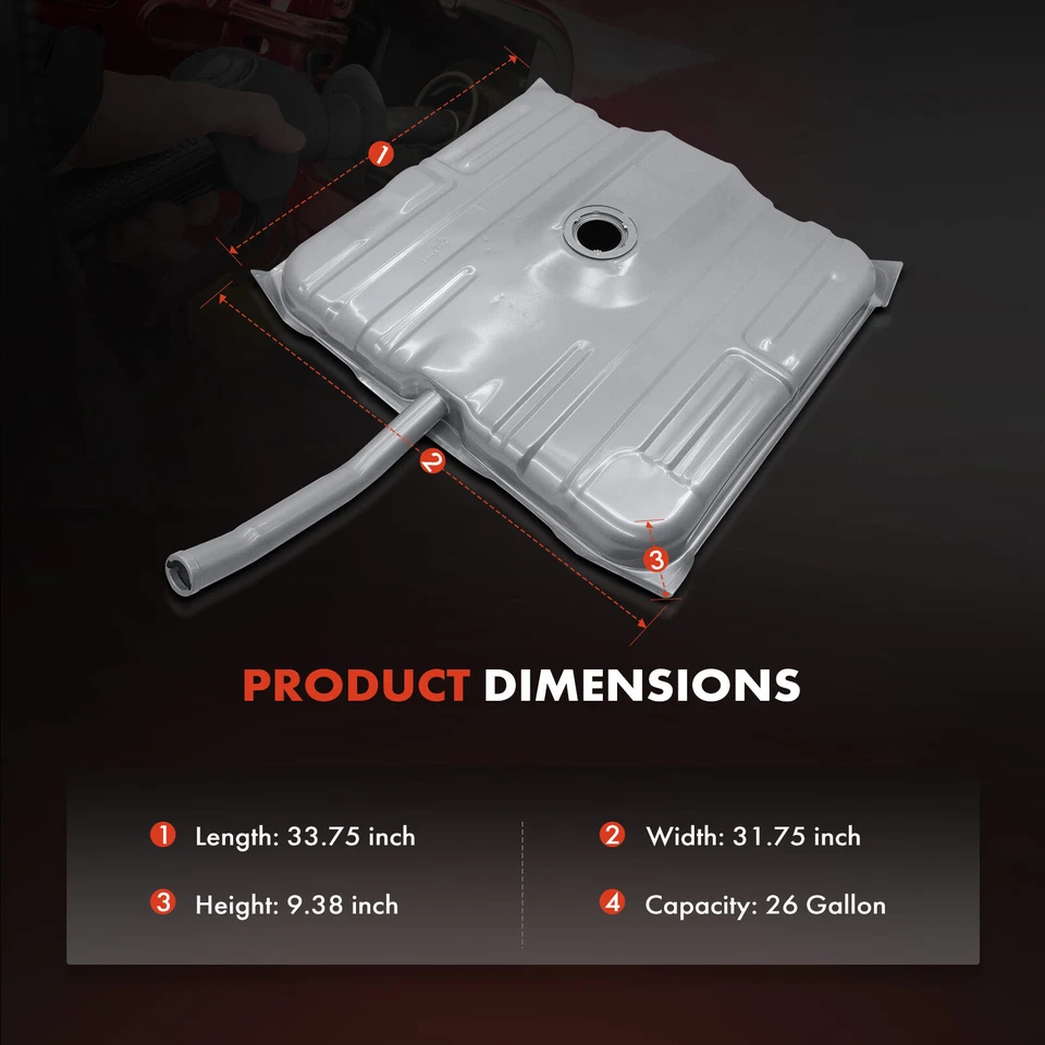 Tanque de combustível de 26 galões com anel de bloqueio para Oldsmobile 98 1973-1974 V8 7,5L 415427 - Imagem 4 de 4