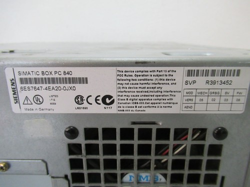 Siemens 6ES7647-4EA20-0JX0 Simatic Box PC840 Siemens A5E00156622 extended 30GB - 第 7/12 張圖片