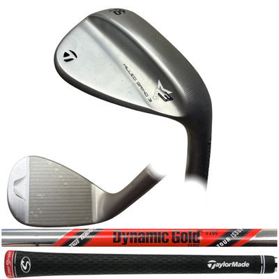 TaylorMade Raw Finished Milled Grind 3 58*07* LB Wedge, Dynamic Gold S200