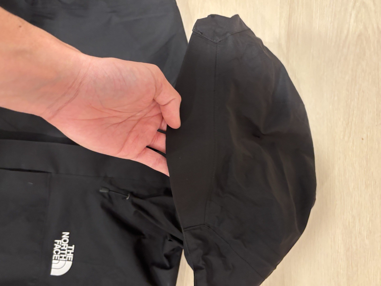 North Face Performance Rain Jacket Adjustable Bla… - image 3