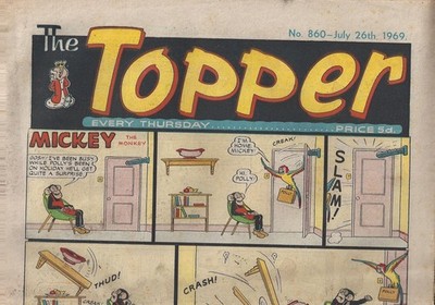 THE TOPPER COMIC + COA No No 860  - 26 Jul 1969 VINTAGE & ORIGINAL PERFECT GIFT