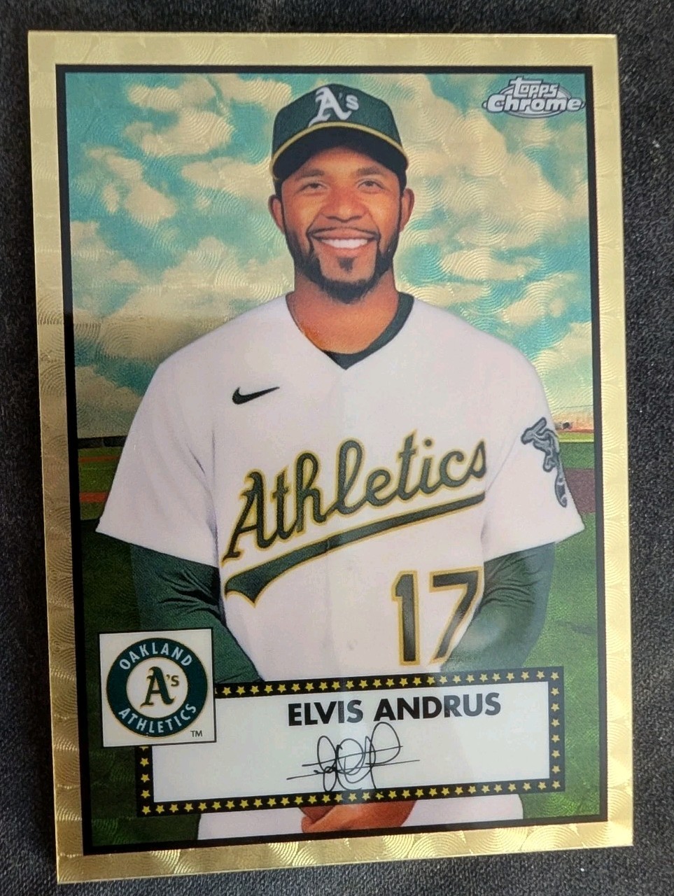 2021 Topps Chrome Platinum Anniversary #337 Elvis Andrus Superfractor 1/1 ONE OF