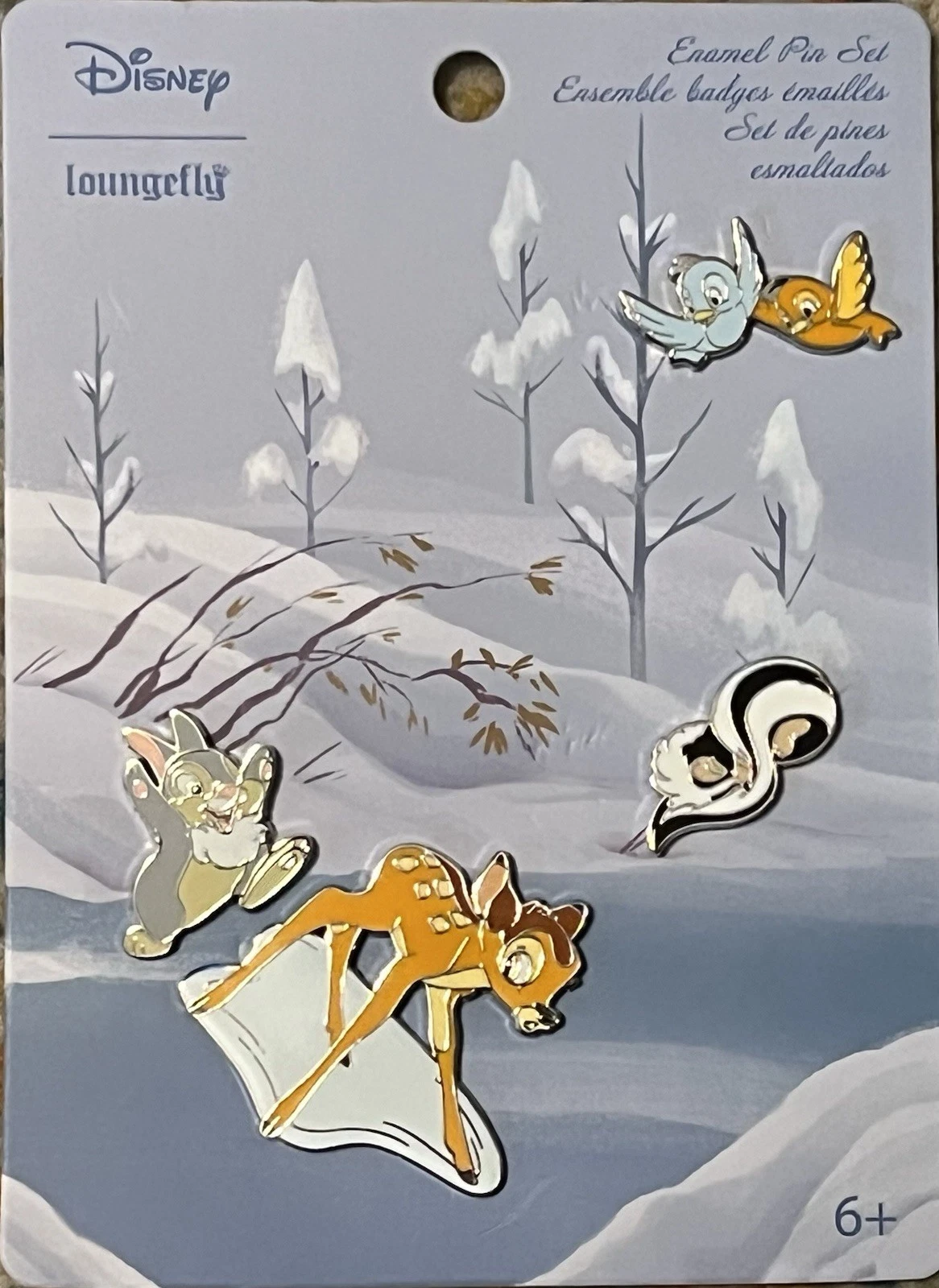 NIP Loungefly Disney Bambi Snow Day 4pc Pin Set