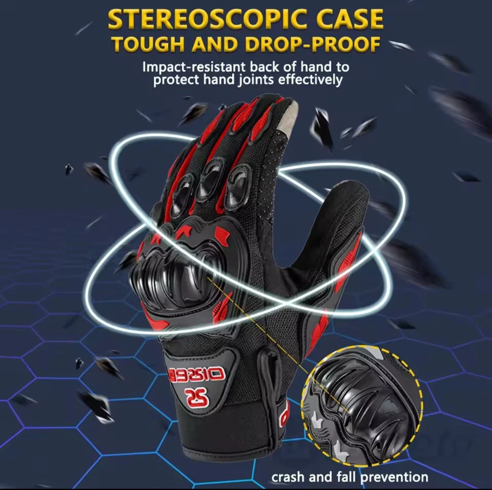 Guanto Tessuto Moto Protezione Nocche Estivo Tessuto Mesh Traforato Estivo - Immagine 3 di 4