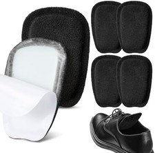 3 Pairs Suede Leather Shoe Tongue Pads Black L