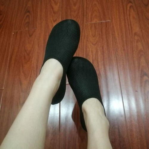 Non-slip Shoe Covers Child Men and Women Dance Turning Socks Gym - Imagen 3 de 11