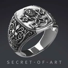Vatican Ring 925 Silver Catholic St Peter Crown Pope Signet Rome Church Jesus