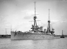 The Royal Navy Invincible-class battlecruiser HMS Indomitable OLD PHOTO