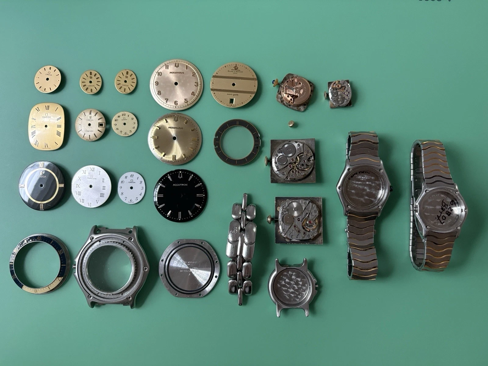 Omega — Genuine Omega Automatic Movement Accutron Ebel Watch Dial Bracelet Lot