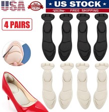 4 Pairs Shoe Heel Insoles w/ Heel Grips Sponge Pads Loose Shoes Heel Cushions