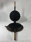Vintage Griswold No 8 Cast Iron Waffle Iron Needs Restored Side Handle Brok