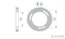 Kettenrad Stahl 45-Zähne 525-Teilung für Cagiva Navigator 1000 Touring 2000-2001