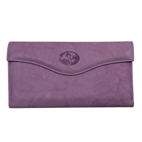Julia Buxton Heiress RFID Organizer Clutch Wallet Lavender Purple Coin Purse New