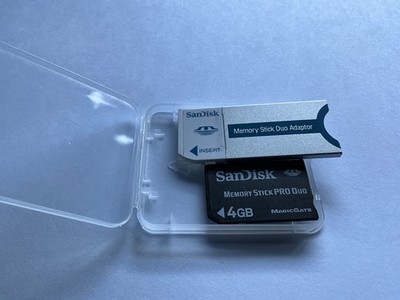 1pcs 4gb sandisk Sony compatible Memory Stick Pro duo +adapter for Sony Cam