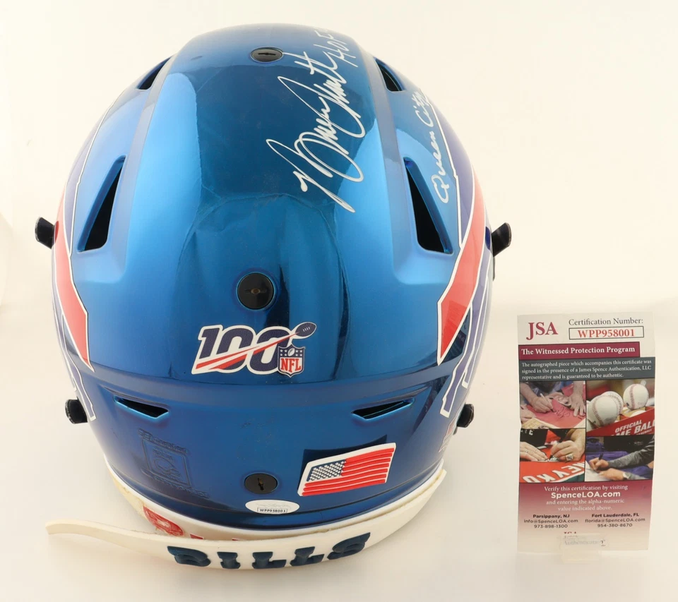 Bills Full-Size Authentic On-Field Flash Speed-Flex Helmet Signed By (5) Kelly,  - Image 4 of 4