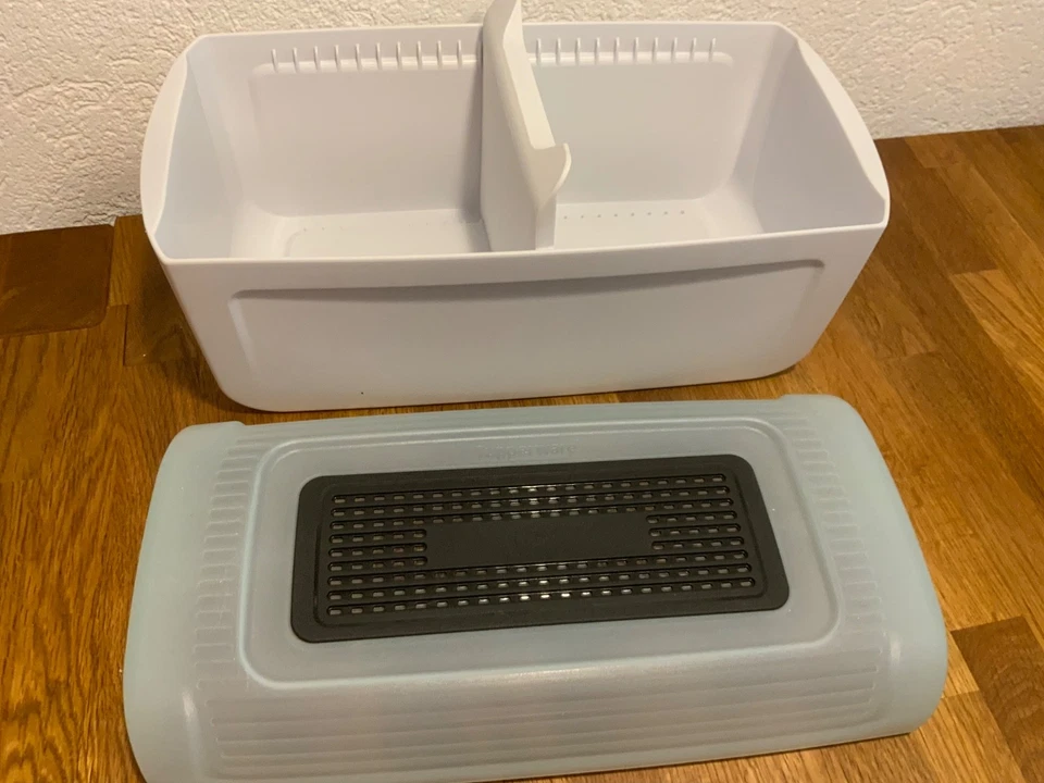 Tupperware  Junior Brotmax Brotkasten Toastbrot Behälter mit Teiler gebraucht - Bild 2 von 2