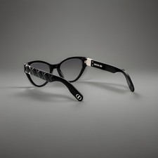 Dior Lady 95.22 O B1I 52mm Cat Eye Optical Glasses Shiny Black NWT MSRP 580