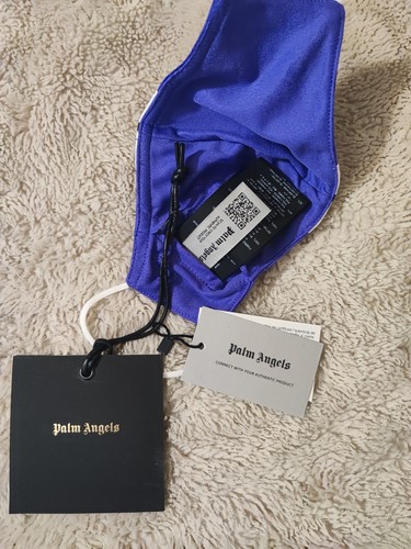 Palm Angels Classic Track Face Mask Purple & White New Authentic RRP £75 - Picture 5 of 5