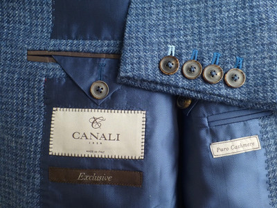 Canali Blazer 52R/42R Exclusive Cashmere100% Excellent Condition Jacket Sport Co
