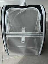 Traveler Bubble Backpack Pet Carriers for Cats and Dogs (Black) Airline Approved