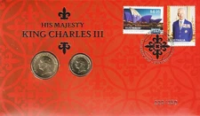 PNC Australia 2025 His Majesty King Charles III RAM $1 & $2 Coins Limited Ed 350