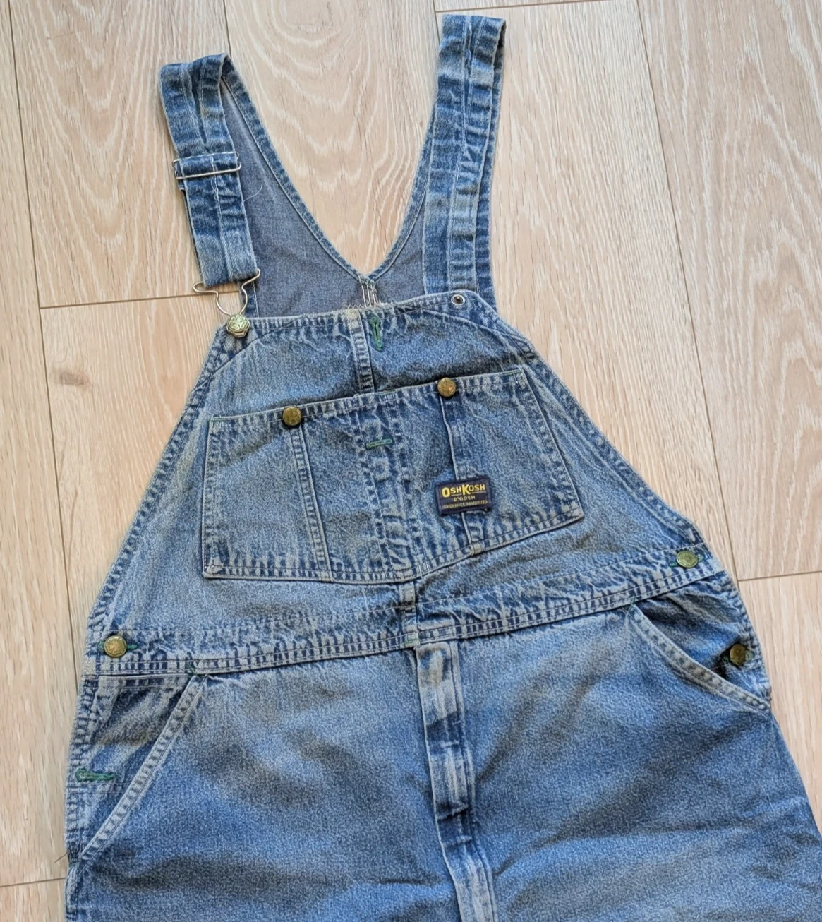 OshKosh B'gosh Vestbak Denim Overalls Vintage 60s Sanforized Union Made M/L