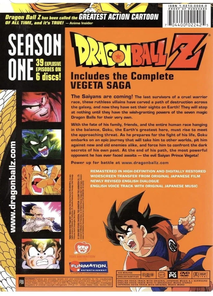 Dragon Ball Z Complete DVD Collection Set Seasons 1-9 *BRAND NEW* Foto 3 de 4