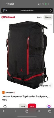 Air Jordan top loader backpack black and red with insulated cooler new with  tags
