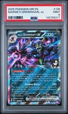 2025 POKEMON DRI EN-DESTINED RIVALS 136 MARNIE'S GRIMMSNARL EX PSA 9