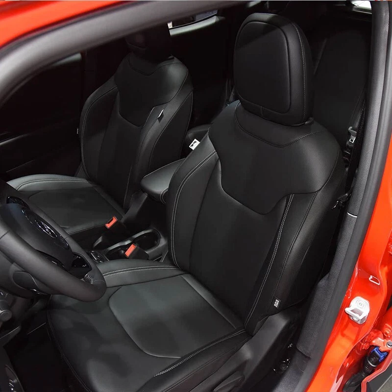 PARA JEEP WRANGLER MOTOPTES 2008-2025 FUNDAS DE ASIENTO DE AUTO PERSONALIZADAS CUERO DURADERO Foto 4 de 4