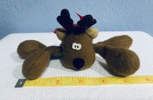 Vintage Hallmark Plush Reindeer Mini Miniature Stuffed Reindeer - Picture 7 of 7