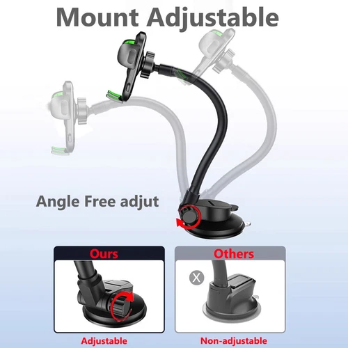 Universal Car Windshield Gooseneck Stand Mount Holder Suction Cup For Cell Phone - Picture 11 of 12