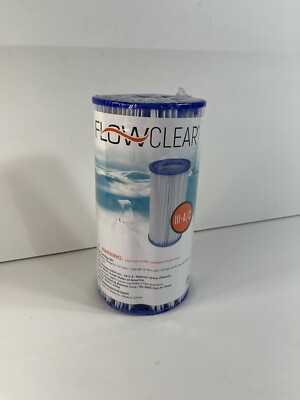 Bestway Type A/C 58012E Flowclear Pool Filter Cartridge Fits Intex Summer Waves 