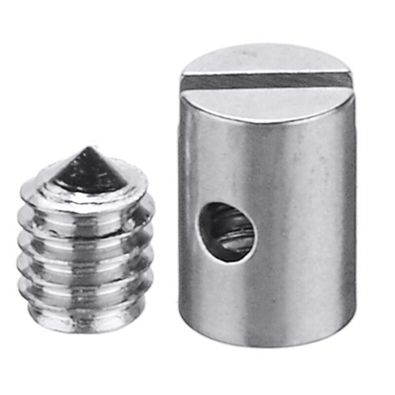 1X(8Pcs Metal Solderless Cable Nipples 5mm Throttle with Screw for