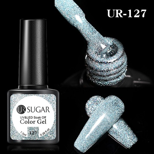 UR SUGAR 7.5ml 200+Farben UV Gel Nagellack Red Glitter Top Base Gel Lack - Photo 48/224