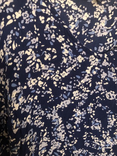4X / 5X - Lightweight A Line Blue Short Sleeve Dress Women's Plus Size - Picture 3 of 8