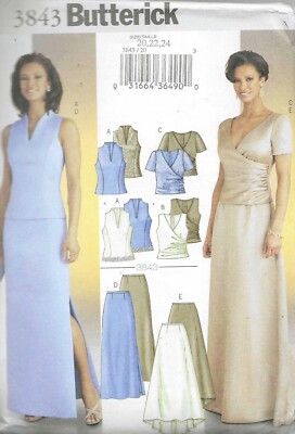 Women's Mother of the Bride Bridal Long Skirt Top Sewing Pattern UNCUT 20 22 24