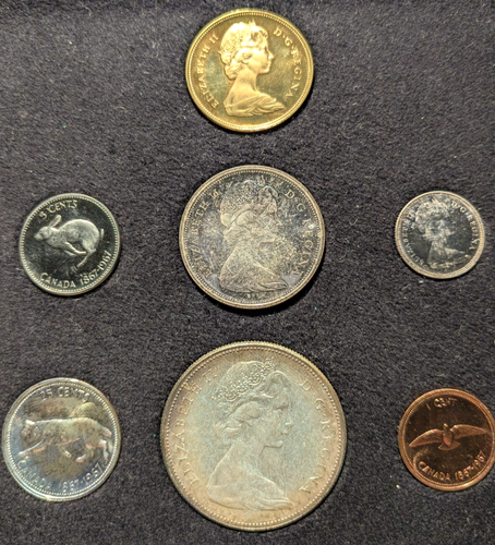 1967 Canada 7-Coin Centennial Proof Set with $20 Gold coin - Picture 5 of 10