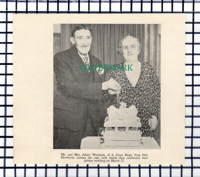 C7085) Mr & Mrs Albert Whitham Fink Hill Horsforth Goldene Hochzeit - 1936 